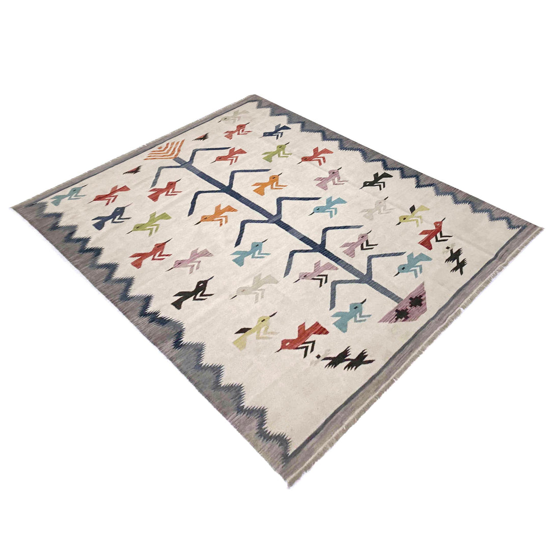 Pakistani Embroidery Kilim 8' 8" x 11' 10" - No. AL746654