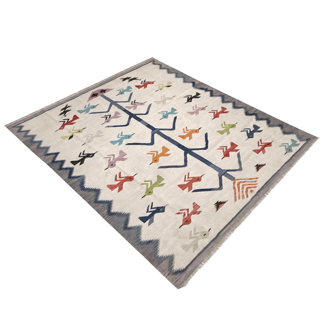 Pakistani Embroidery Kilim 8' 8" x 11' 10" - No. AL746654