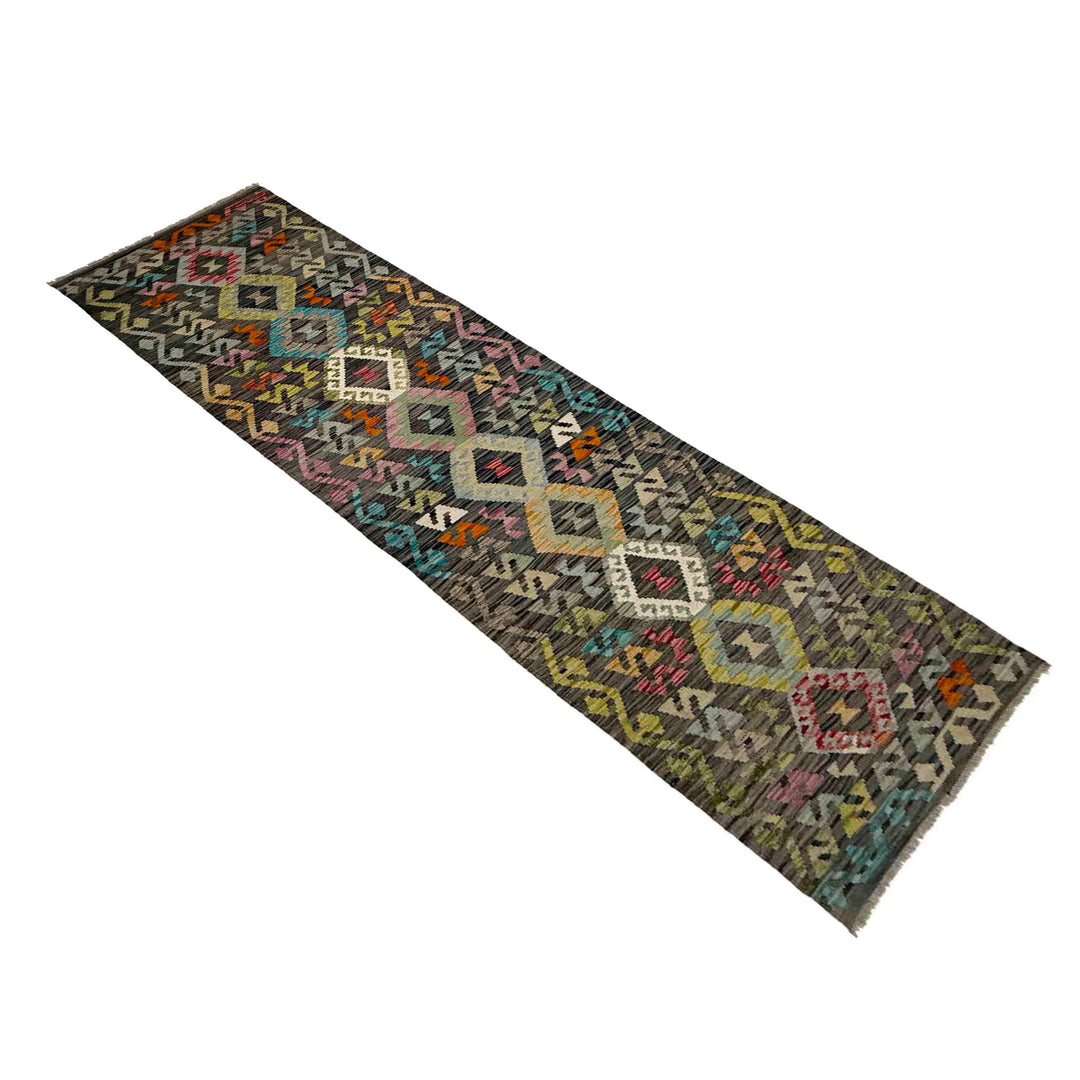 Handmade Afghan Vegetable Kilim Runner 2' 8" x 9' 9" - No. AL822618