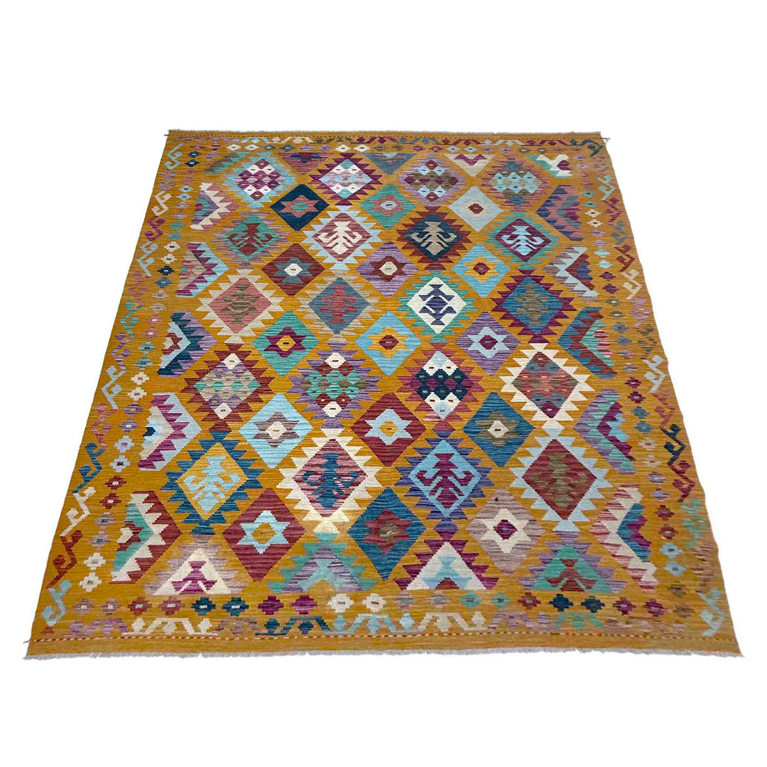 Hand Made Afghan Kilim 6' 9" x 9' 5" - No. AL683532