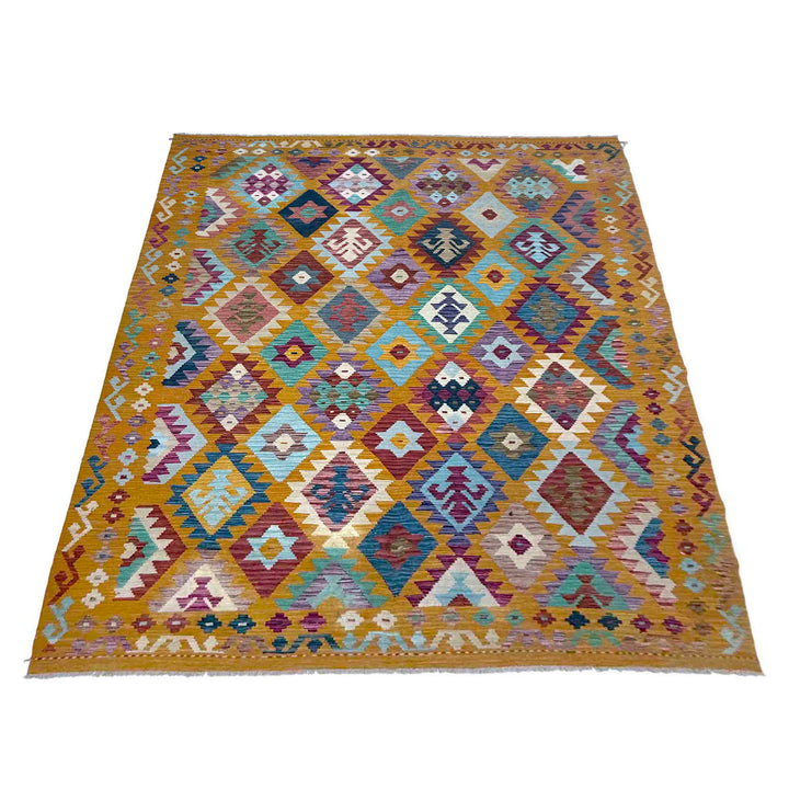 Hand Made Afghan Kilim 6' 9" x 9' 5" - No. AL683532