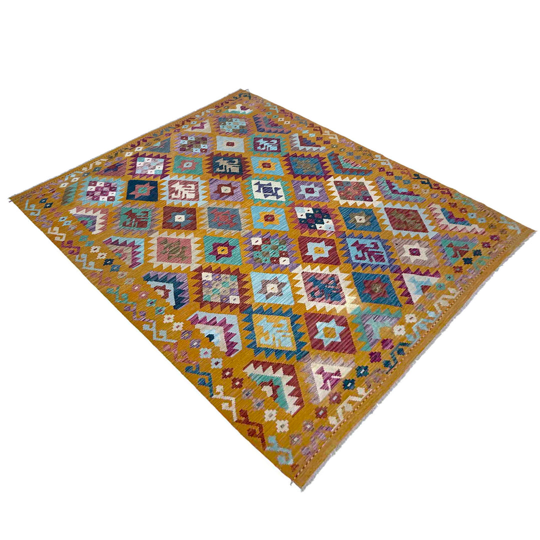 Hand Made Afghan Kilim 6' 9" x 9' 5" - No. AL683532