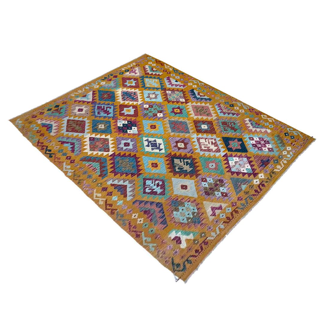 Hand Made Afghan Kilim 6' 9" x 9' 5" - No. AL683532
