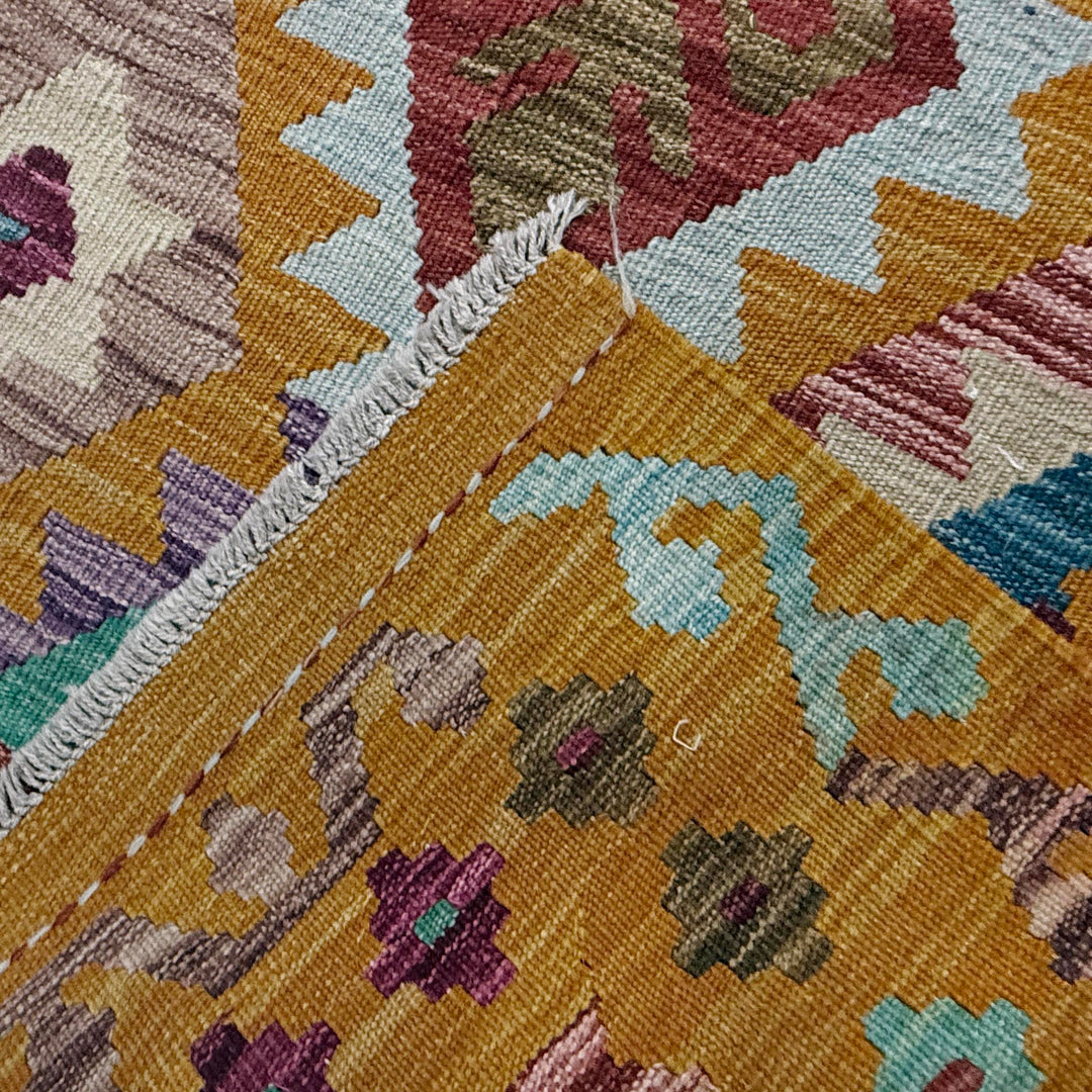 Hand Made Afghan Kilim 6' 9" x 9' 5" - No. AL683532