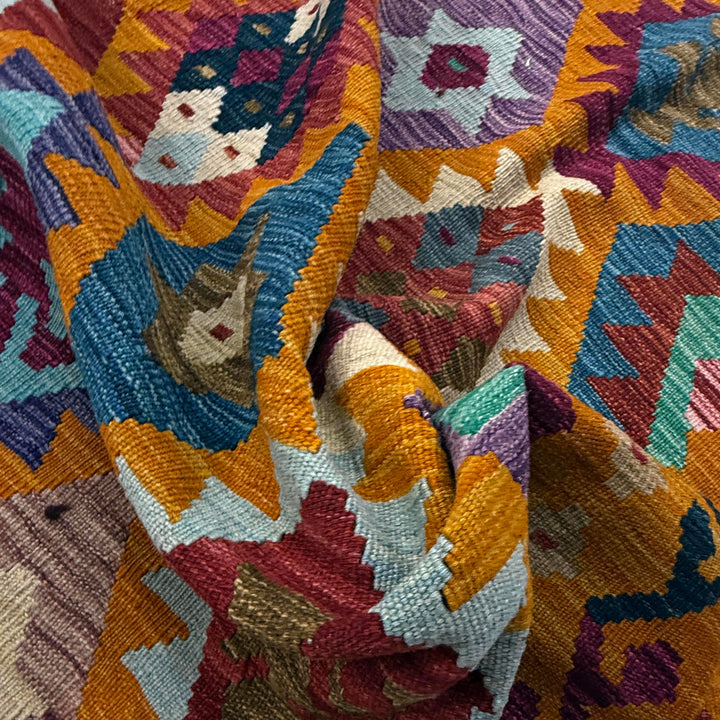 Hand Made Afghan Kilim 6' 9" x 9' 5" - No. AL683532