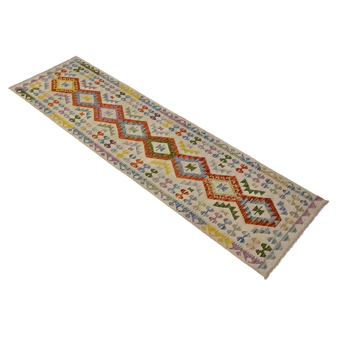 Hand Made Afghan Kilim Runner 2' 6" x 9' 8" - No. AL657242