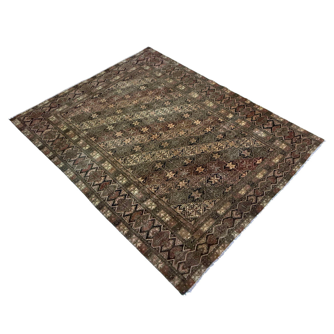 Multicolor Persian Kashan Rug 7'6" x 10'10" Hand-Knotted view