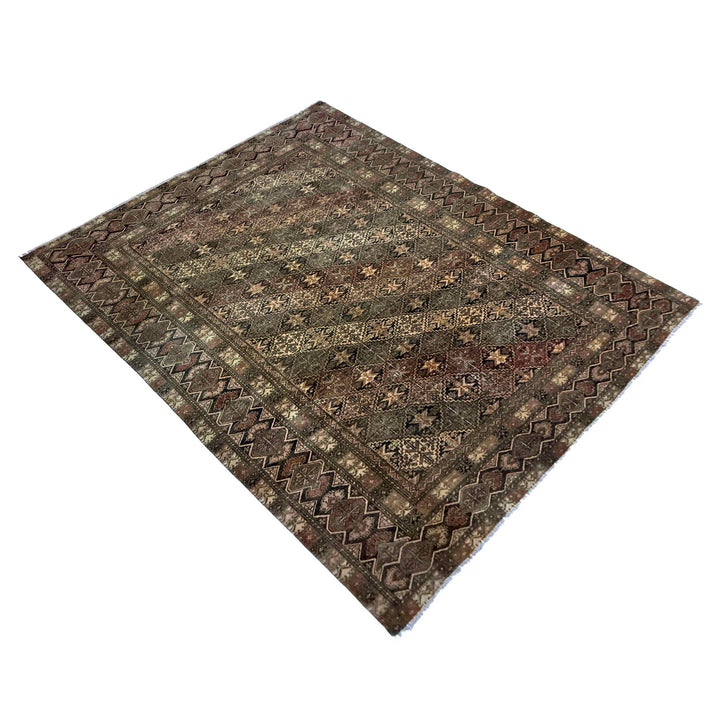 Multicolor Persian Kashan Rug 7'6" x 10'10" Hand-Knotted view