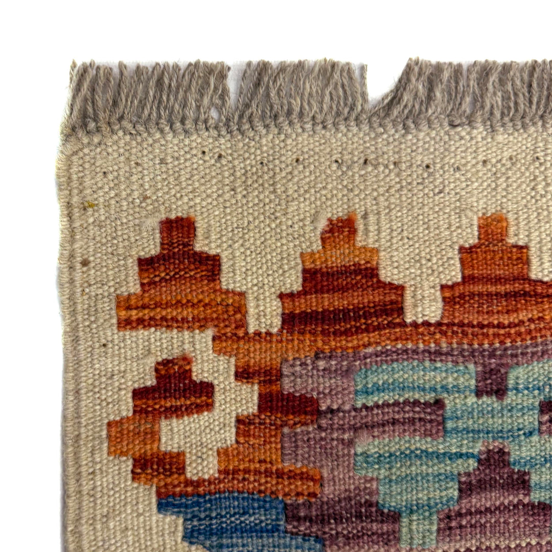 Afghan Vegetable Kilim Rug 5' 9" x 8' 2" Flat-Weave pattern