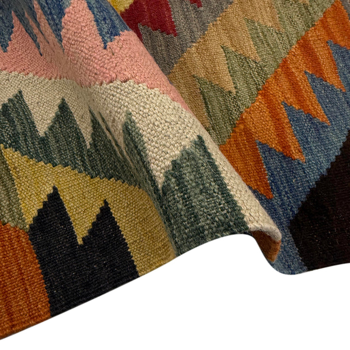 Afghan Vegetable Kilim Rug 4' 3" x 6' 0" Flat-Weave field
