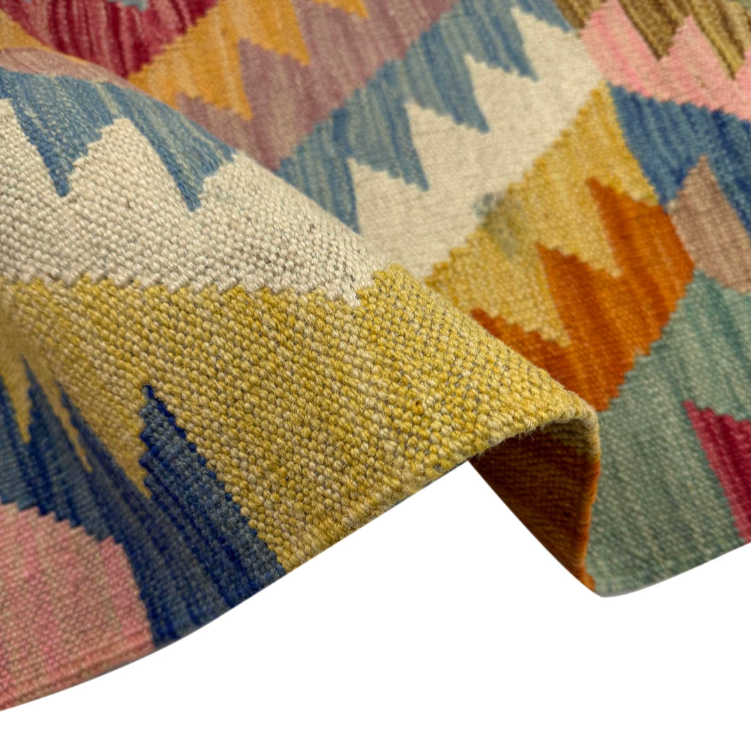 Handmade Turkish Design Wool Kilim 4' 2" x 6' 0" - No. AL263468