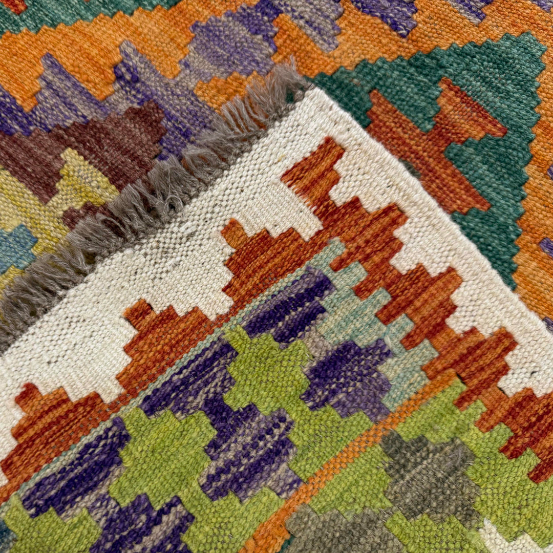 Handmade Afghan Vegetable Kilim 4' 2" x 6' 0" - No. AL364562