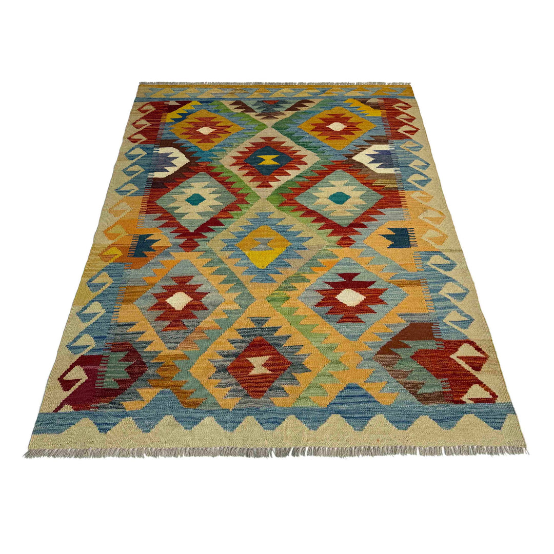 Hand Made Afghan Kilim 4' 2" x 5' 10" - No. AL926961