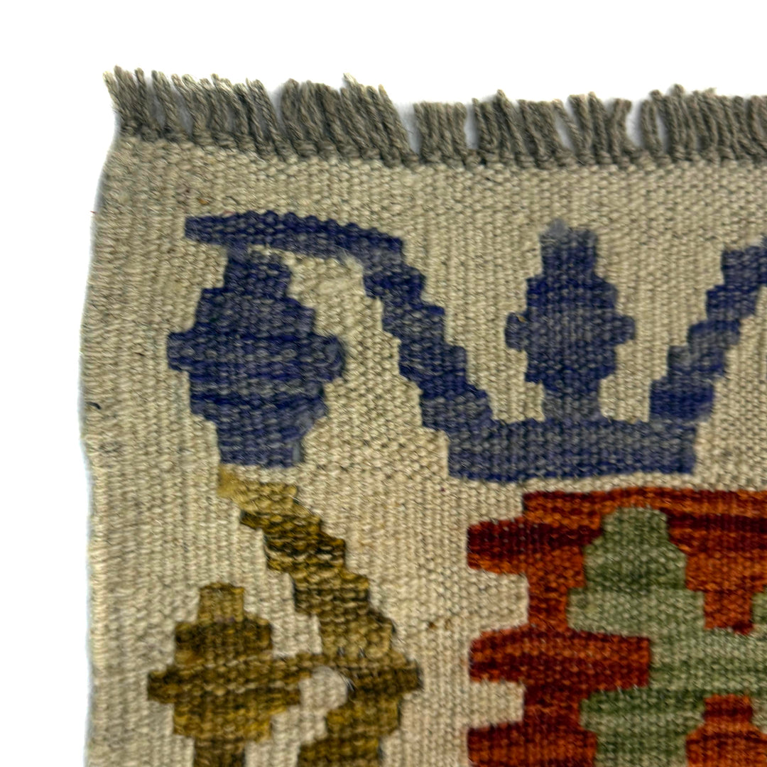 Afghan Vegetable Kilim Rug 5' 9" x 7' 11" Flat-Weave pattern