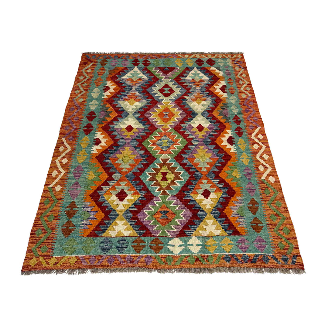 Handmade Vegetable Kilim 4' 4" x 6' 2" - No. AL572709