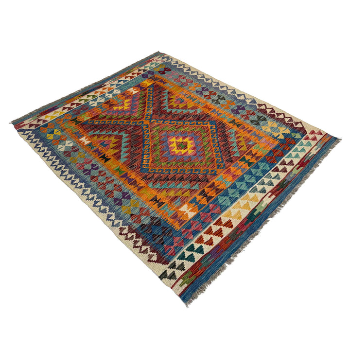 Small Size Chobi Kilim 4' 3" x 5' 5" - No. AL504668