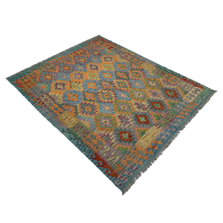 Afghan Vegetable Kilim Rug 5' 10" x 8' 1" Flat-Weave view