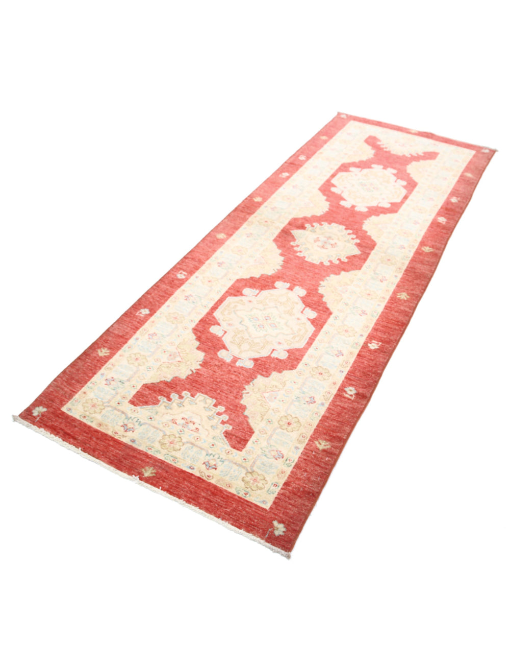 Afghan Ziegler Rug 2' 11" x 7' 10" Hand-Knotted | No. AT13966