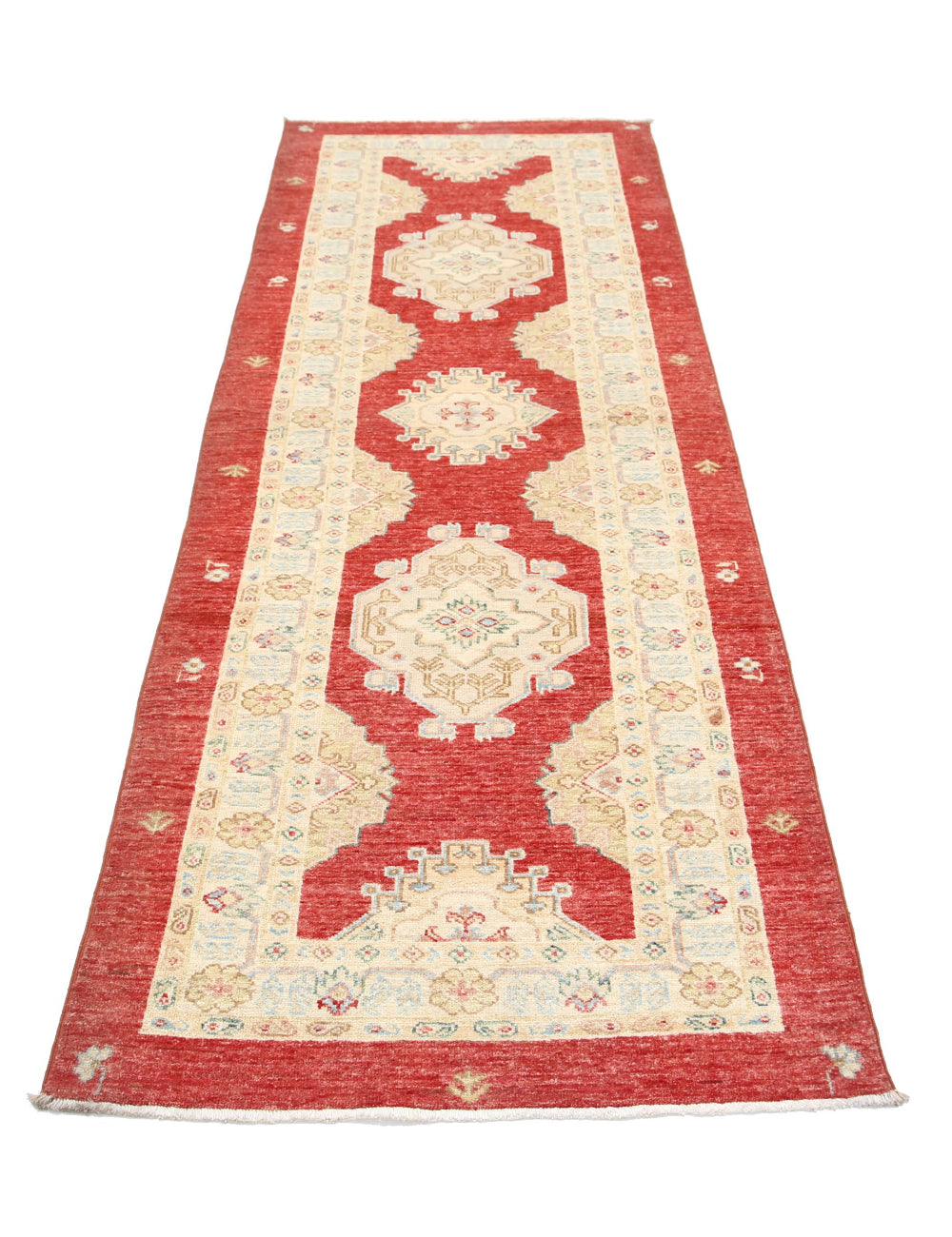 Afghan Ziegler Rug 2' 11" x 7' 10" Hand-Knotted | No. AT13966