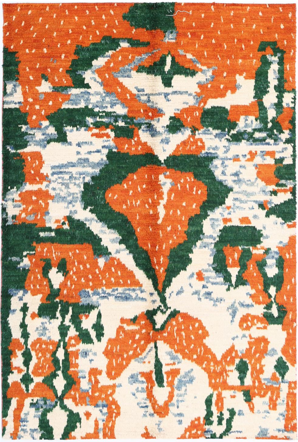 Moroccan Rug 5'1" x 7'7" Hand-Knotted