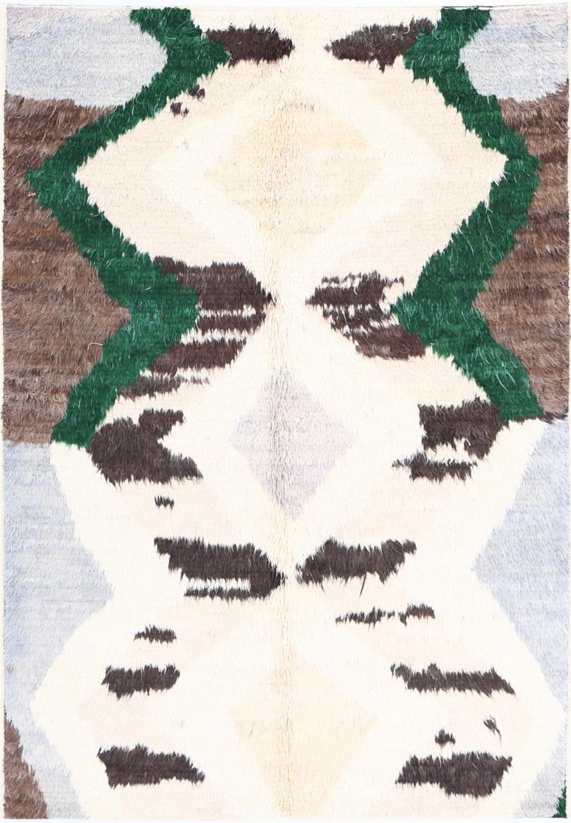 Moroccan Rug 4'1" x 6'0" Hand-Knotted