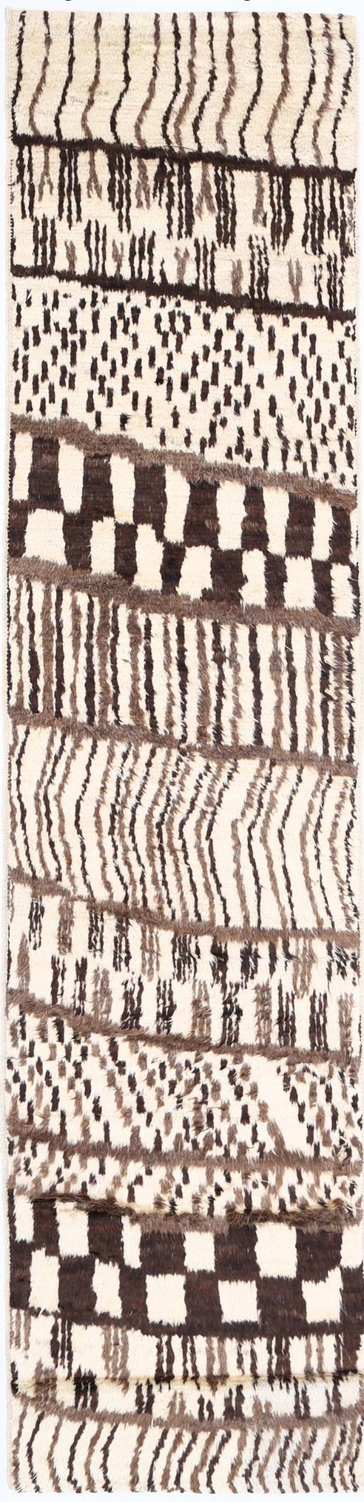 Moroccan Runner Rug 2'5" x 11'3" Hand-Knotted