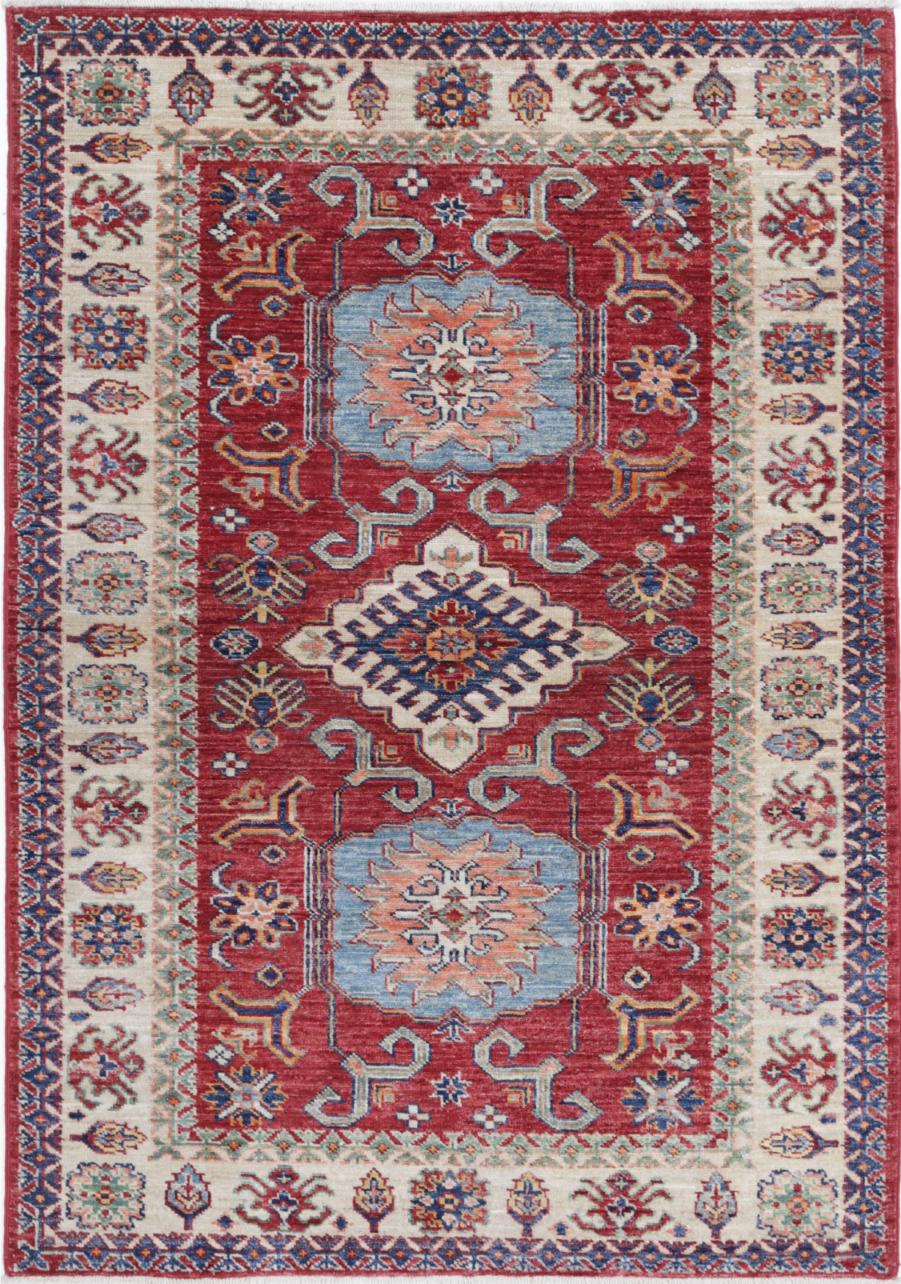 Kazak 3’ 4″ x 4’ 9″ - No. AV66400 - ALRUG Rug Store