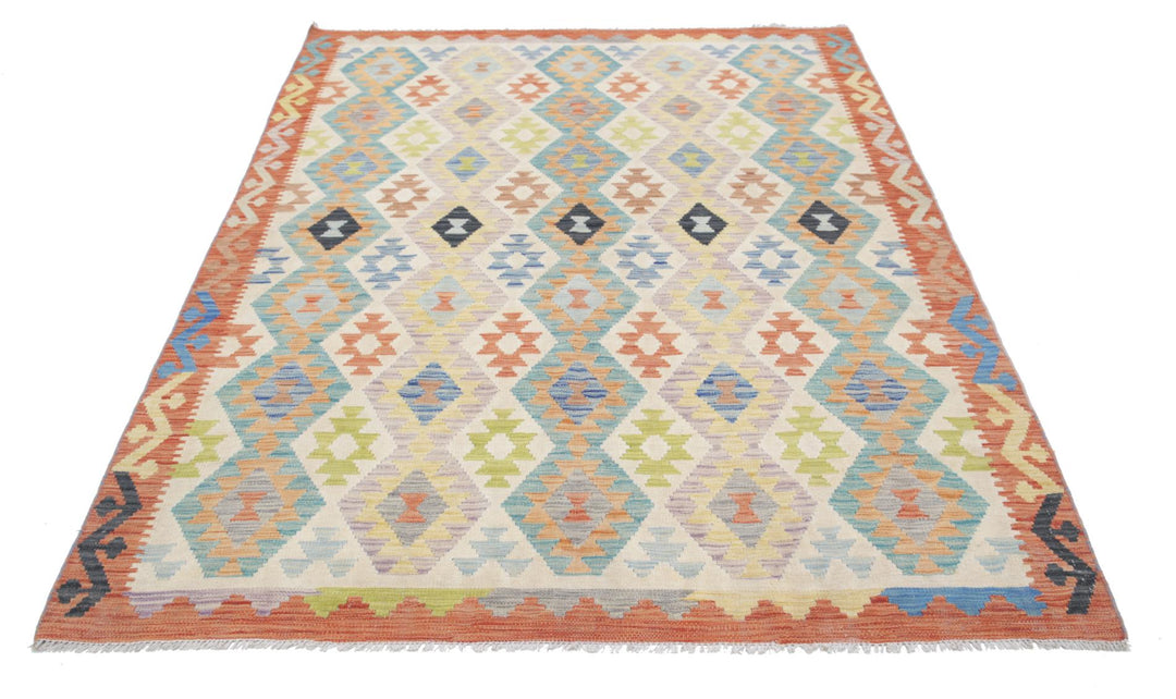 Kilim 5’ 6″ x 7’ 7″ - No. AV30406 - ALRUG Rug Store
