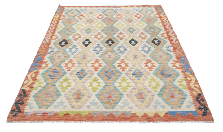 Kilim 5’ 6″ x 7’ 7″ - No. AV30406 - ALRUG Rug Store