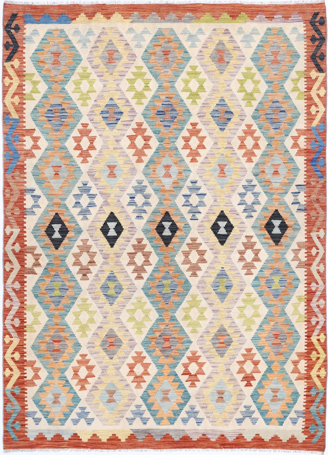 Kilim 5’ 6″ x 7’ 7″ - No. AV30406 - ALRUG Rug Store