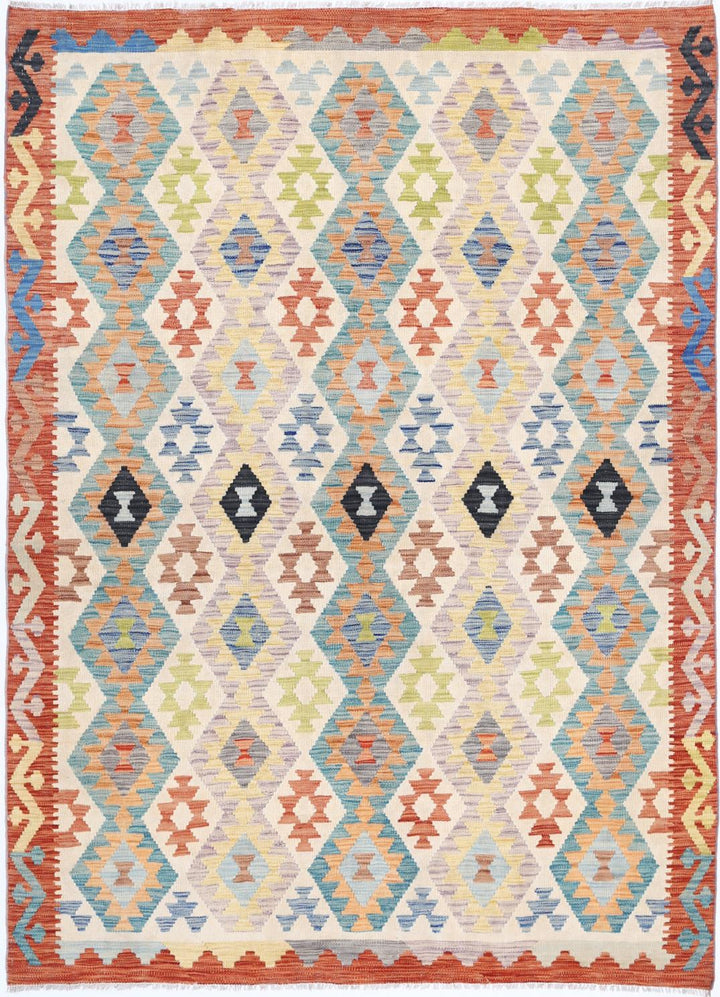 Kilim 5’ 6″ x 7’ 7″ - No. AV30406 - ALRUG Rug Store