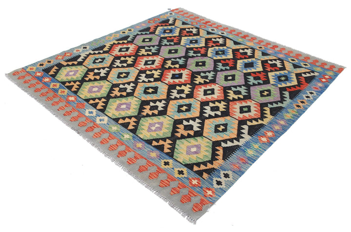Kilim 6’ 3″ x 6’ 7″ - No. AV88554 - ALRUG Rug Store