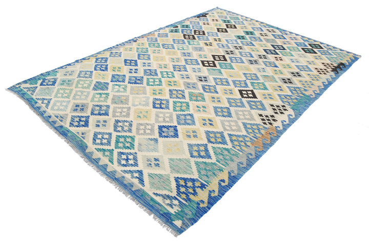 Kilim 6’ 3″ x 9’ 5″ - No. AV88556 - ALRUG Rug Store