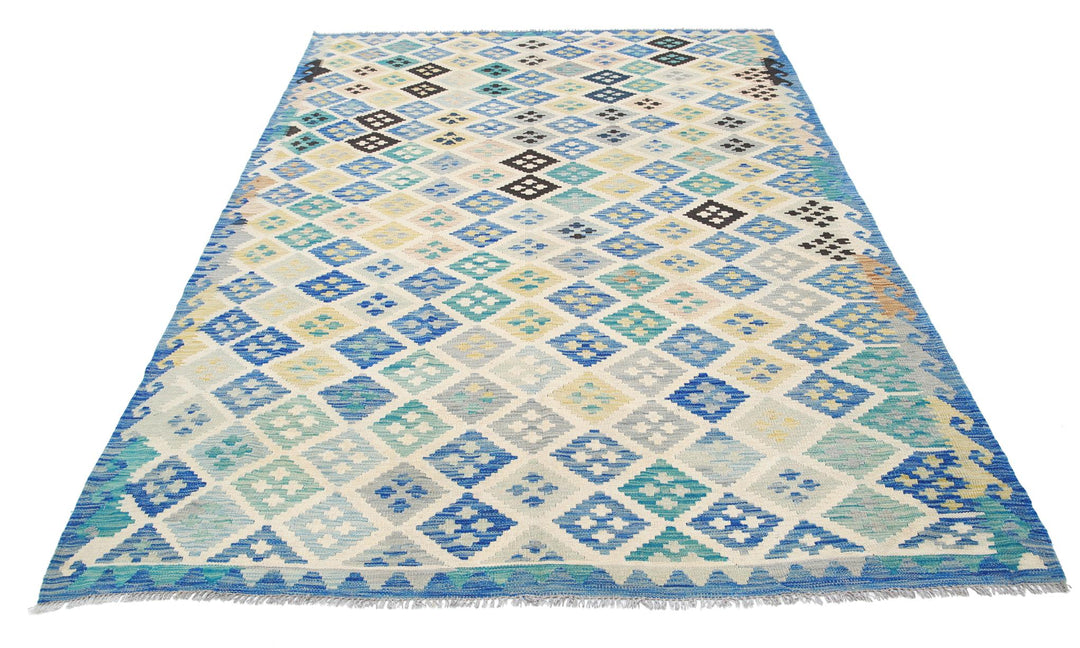 Kilim 6’ 3″ x 9’ 5″ - No. AV88556 - ALRUG Rug Store