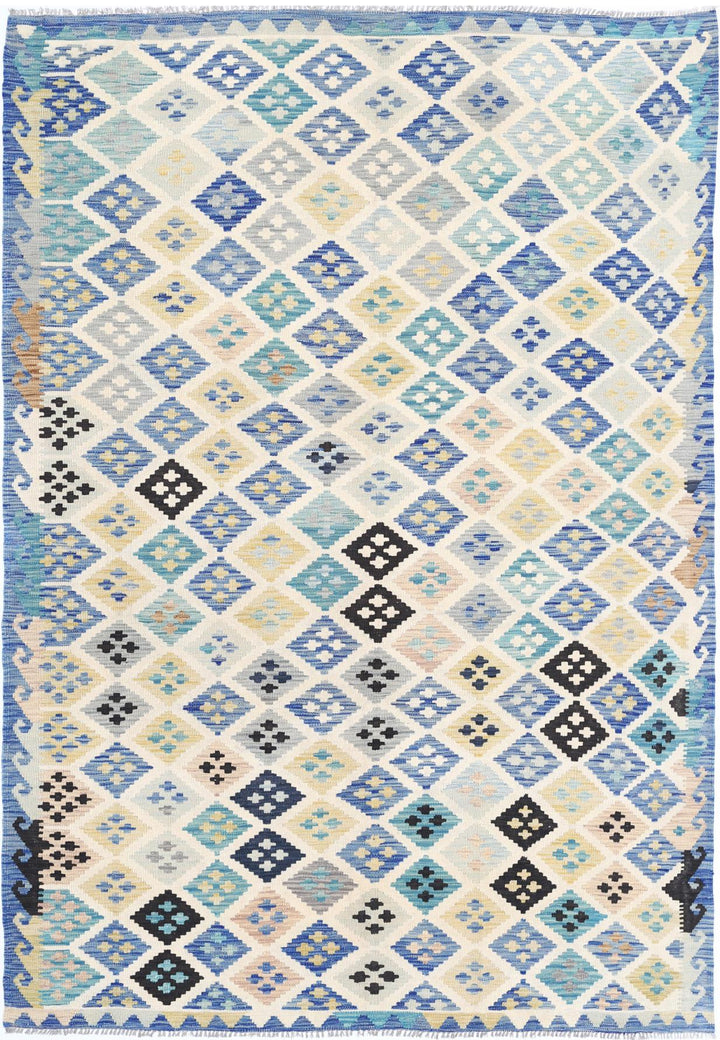 Kilim 6’ 3″ x 9’ 5″ - No. AV88556 - ALRUG Rug Store