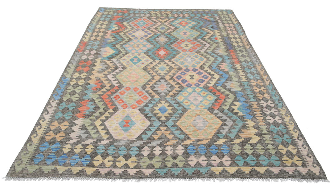 Kilim 6’ 4″ x 9’ 8″ - No. AV73045 - ALRUG Rug Store