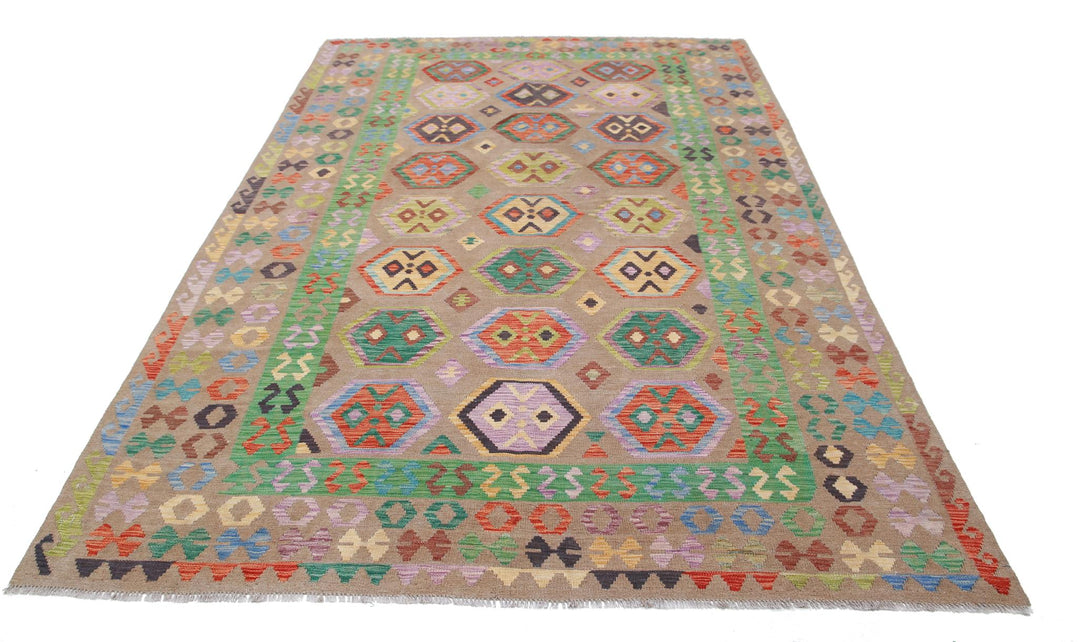 Kilim 6’ 4″ x 9’ 9″ - No. AV60055 - ALRUG Rug Store