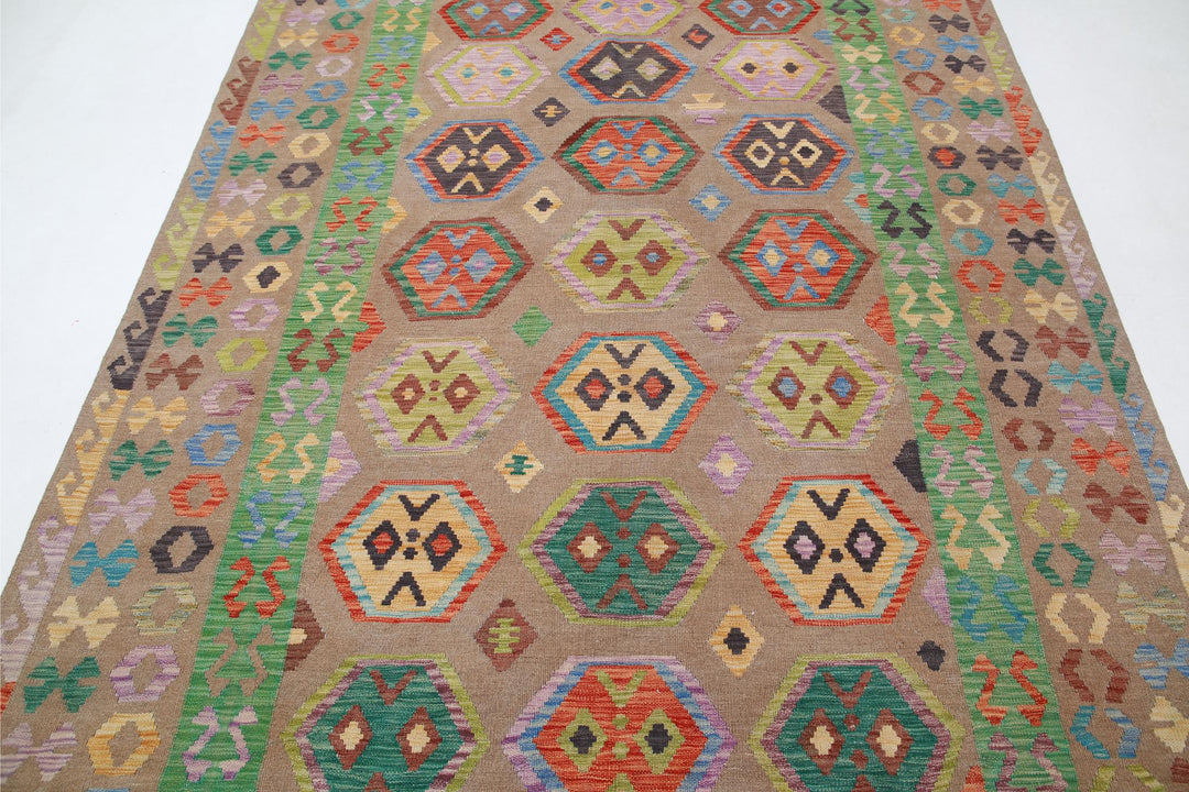 Kilim 6’ 4″ x 9’ 9″ - No. AV60055 - ALRUG Rug Store