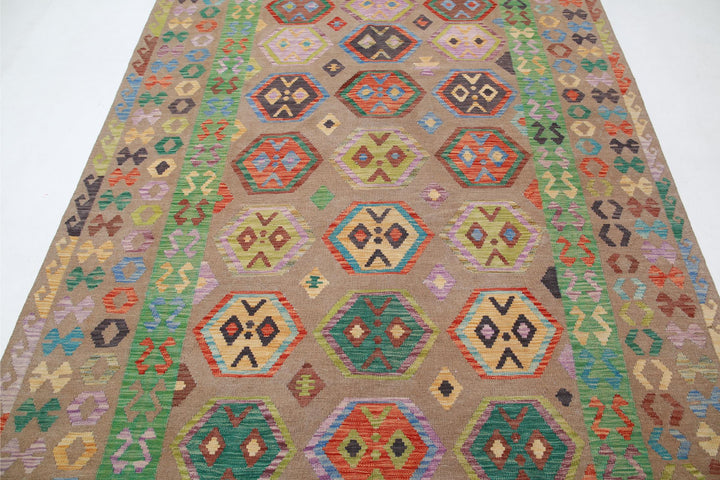 Kilim 6’ 4″ x 9’ 9″ - No. AV60055 - ALRUG Rug Store