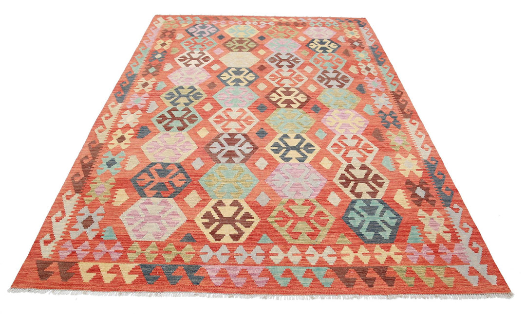 Kilim 6’ 6″ x 9’ 8″ - No. AV62029 - ALRUG Rug Store