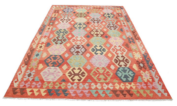 Kilim 6’ 6″ x 9’ 8″ - No. AV62029 - ALRUG Rug Store