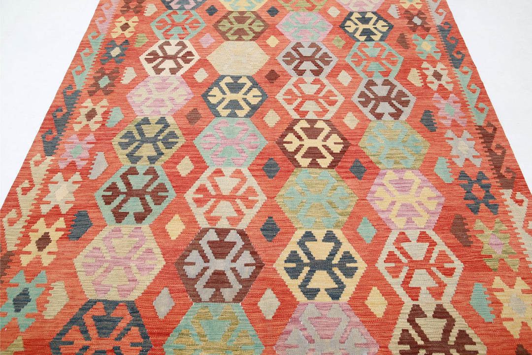 Kilim 6’ 6″ x 9’ 8″ - No. AV62029 - ALRUG Rug Store