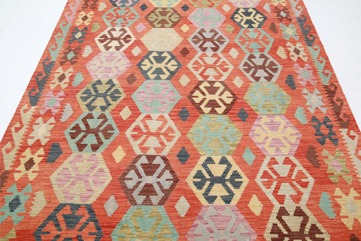 Kilim 6’ 6″ x 9’ 8″ - No. AV62029 - ALRUG Rug Store
