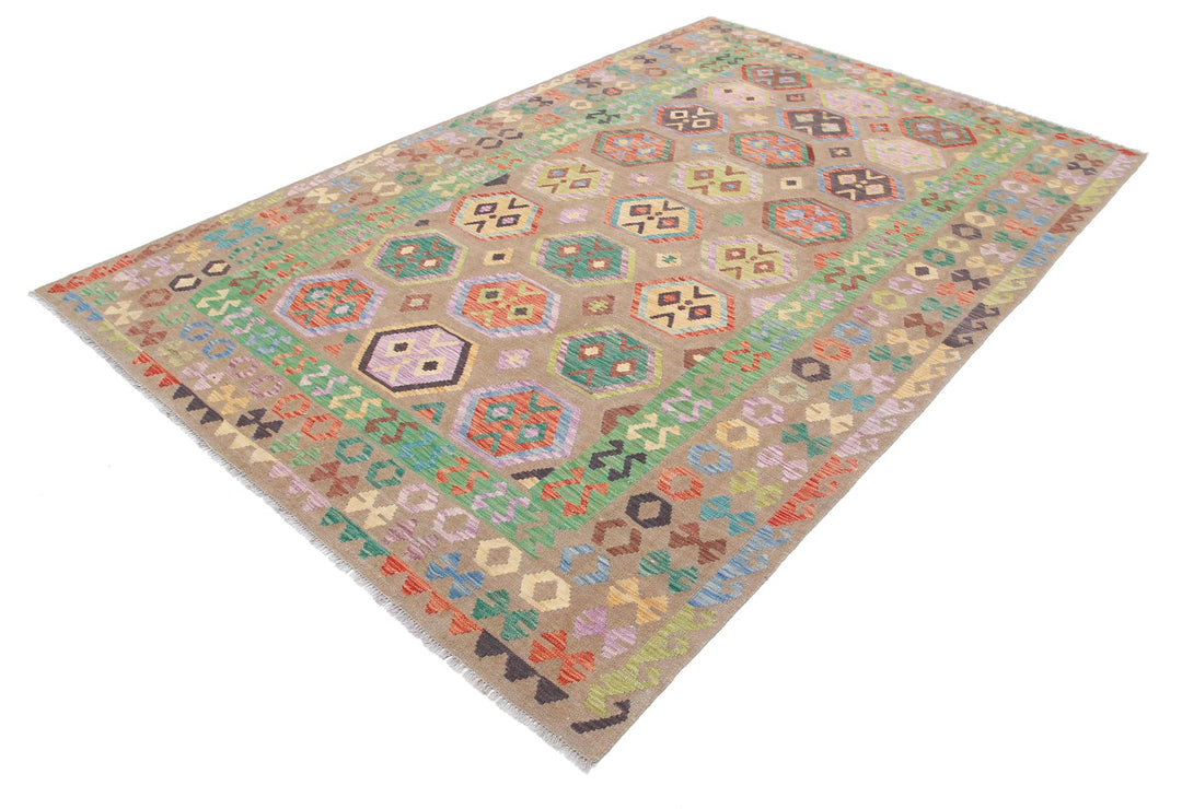 Kilim 6’ 6″ x 9’ 8″ - No. AV97090 - ALRUG Rug Store