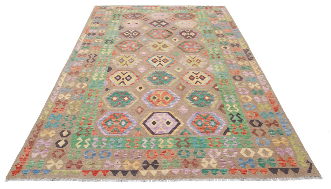 Kilim 6’ 6″ x 9’ 8″ - No. AV97090 - ALRUG Rug Store