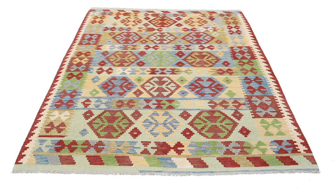 Kilim 5’ 8″ x 7’ 9″ - No. AV86573 - ALRUG Rug Store