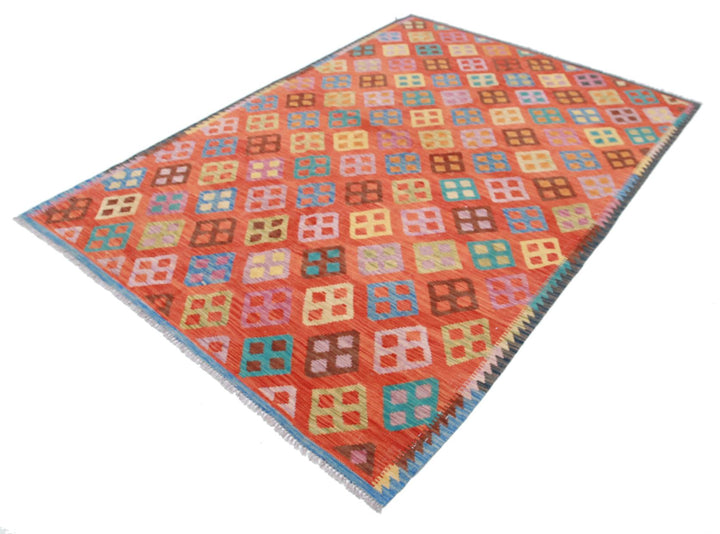 Kilim 5’ 7″ x 8’ 2″ - No. AV65780 - ALRUG Rug Store