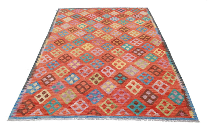 Kilim 5’ 7″ x 8’ 2″ - No. AV65780 - ALRUG Rug Store