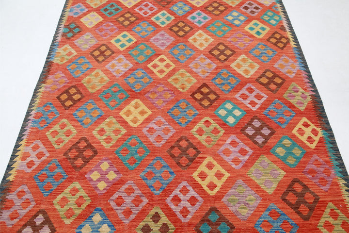 Kilim 5’ 7″ x 8’ 2″ - No. AV65780 - ALRUG Rug Store
