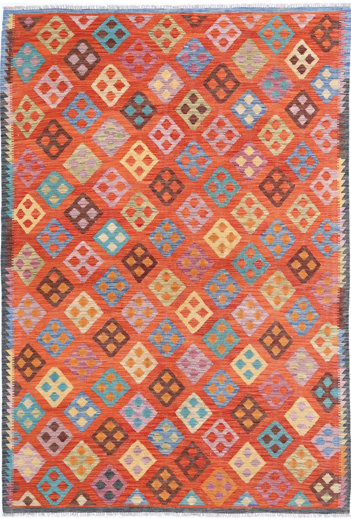 Kilim 5’ 7″ x 8’ 2″ - No. AV65780 - ALRUG Rug Store